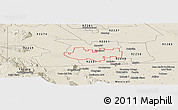 Shaded Relief Panoramic Map of ZIP code 92243