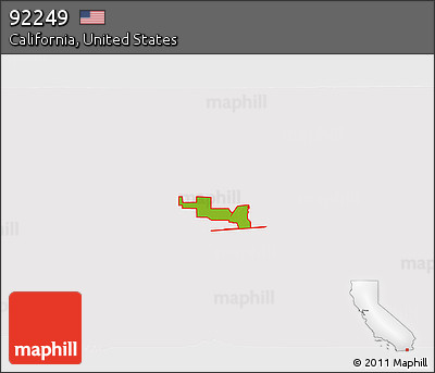 Physical 3D Map of ZIP Code 92249, cropped outside