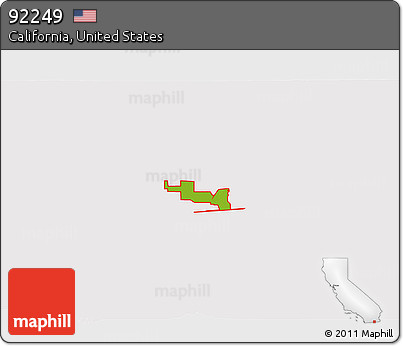 Physical 3D Map of ZIP Code 92249, cropped outside