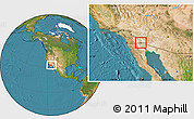 Satellite Location Map of ZIP code 92249