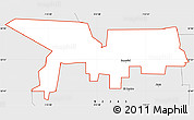 Silver Style Simple Map of ZIP code 92251