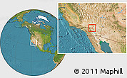 Satellite Location Map of ZIP code 92252