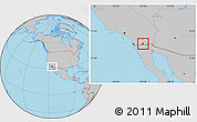 Gray Location Map of ZIP code 92259
