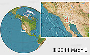 Satellite Location Map of ZIP code 92259
