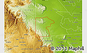 Physical Map of ZIP code 92259