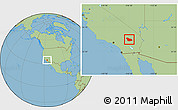 Savanna Style Location Map of ZIP code 92278