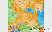 Political Shades 3D Map of ZIP codes starting with 923