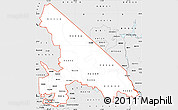 Silver Style Simple Map of ZIP codes starting with 923