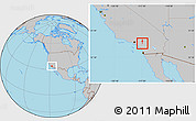 Gray Location Map of ZIP code 92518