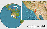 Satellite Location Map of ZIP code 92518