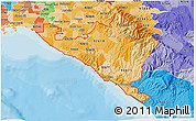 Political Shades 3D Map of ZIP codes starting with 926