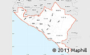 Silver Style Simple Map of ZIP codes starting with 926