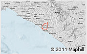 Silver Style 3D Map of ZIP code 92677