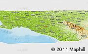 Physical Panoramic Map of ZIP code 92706