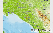 Physical Map of ZIP code 92707