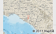 Shaded Relief Map of ZIP code 92707