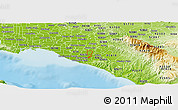 Physical Panoramic Map of ZIP code 92707