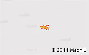 Political 3D Map of ZIP code 92807, cropped outside