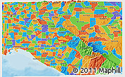 Political 3D Map of ZIP code 92807