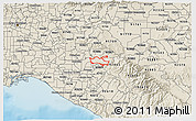 Shaded Relief 3D Map of ZIP code 92807