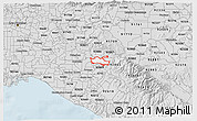 Silver Style 3D Map of ZIP code 92807