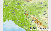 Physical Map of ZIP code 92807