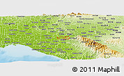 Physical Panoramic Map of ZIP code 92807