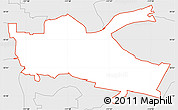 Silver Style Simple Map of ZIP code 92807