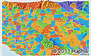 Political 3D Map of ZIP code 92880