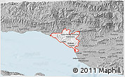 Gray 3D Map of ZIP code 93001