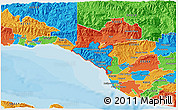 Political 3D Map of ZIP code 93001