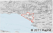 Silver Style 3D Map of ZIP code 93001