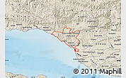 Shaded Relief Map of ZIP code 93001