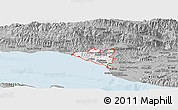 Gray Panoramic Map of ZIP code 93001