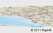 Shaded Relief Panoramic Map of ZIP code 93001