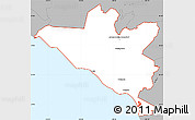 Gray Simple Map of ZIP code 93001