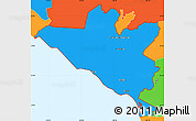Political Simple Map of ZIP code 93001