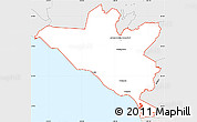 Silver Style Simple Map of ZIP code 93001