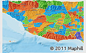 Political 3D Map of ZIP code 93012