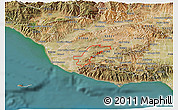 Satellite 3D Map of ZIP code 93012