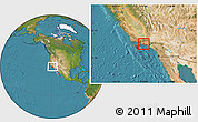 Satellite Location Map of ZIP code 93012