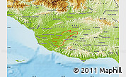 Physical Map of ZIP code 93012