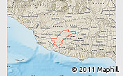 Shaded Relief Map of ZIP code 93012