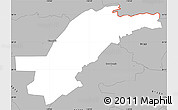 Gray Simple Map of ZIP code 93012