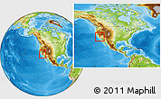 Physical Location Map of ZIP code 93203, within the entire country