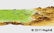 Physical Panoramic Map of ZIP code 93203