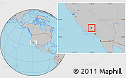 Gray Location Map of ZIP code 93307