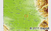 Physical Map of ZIP code 93309