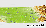 Physical Panoramic Map of ZIP code 93309