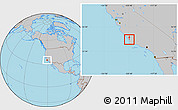 Gray Location Map of ZIP code 93445